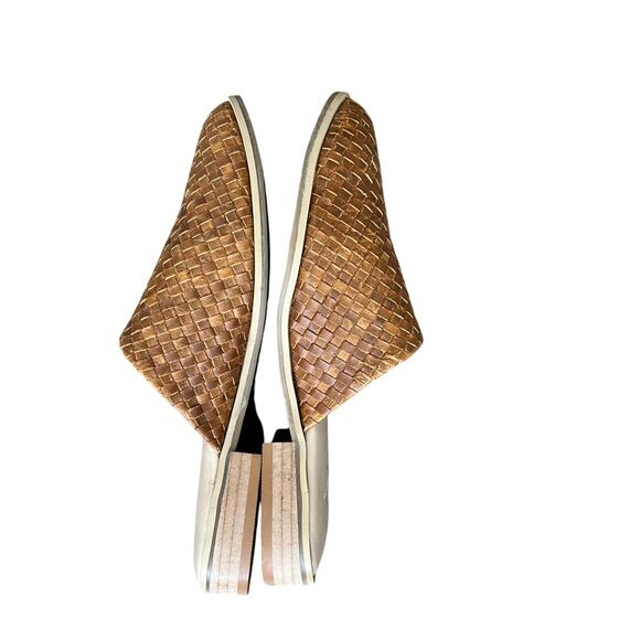 Sseko Woven Flats Pointed Toe Cloud Mules 10 Brown Tan Comfort Ethical Womens - Picture 3 of 5